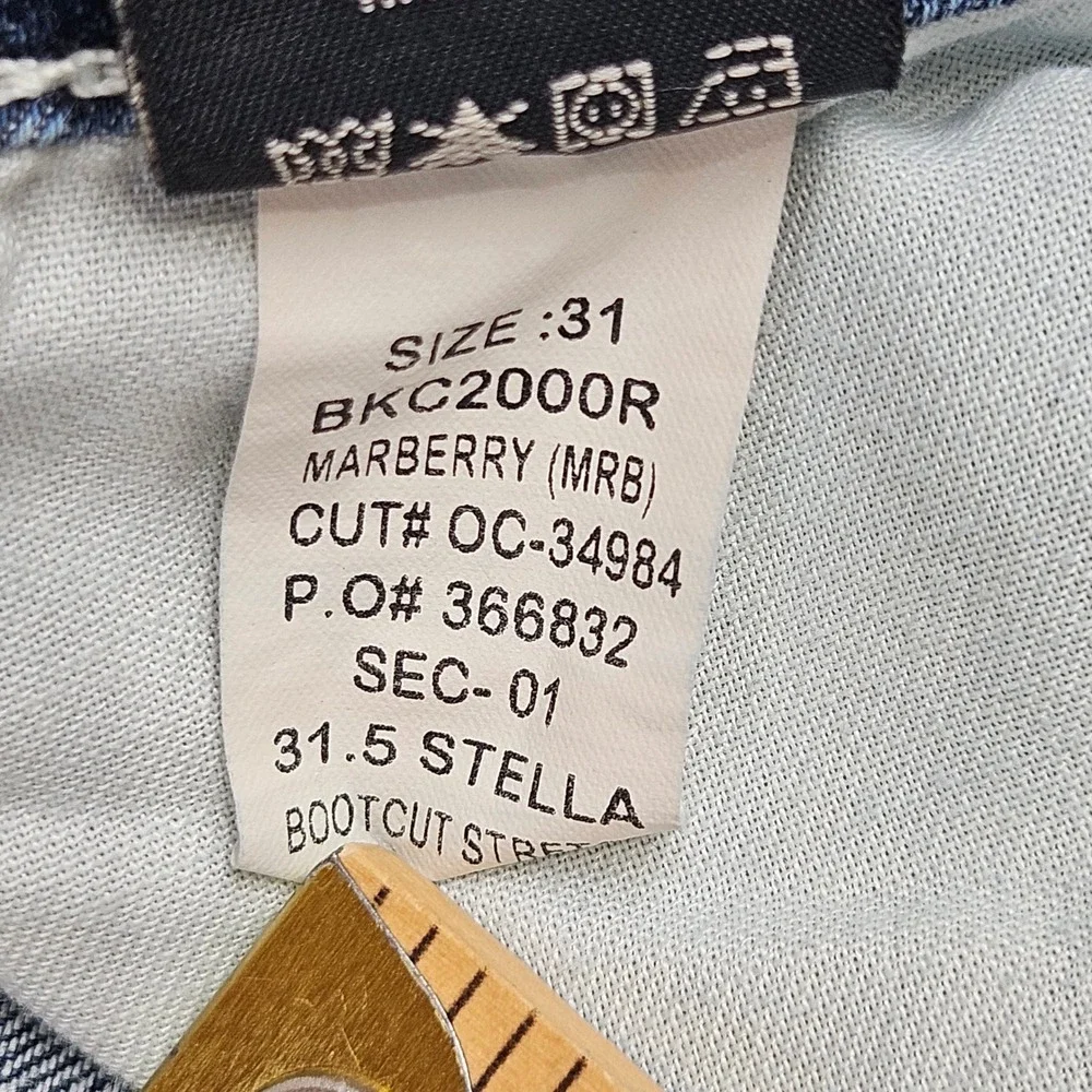 Buckle BKE Stella Bootcut Jeans Women's 31 Blue Dark Wash Stretch Mid Rise Denim - Picture 9 of 12